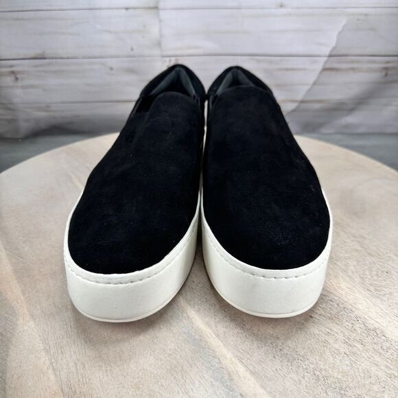 Vince Warren Womens Platform Slip On Sneakers Size 13 Black Casual Shoes - Picture 12 of 12